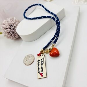 ROXANNE ASSOULIN The Happy Cord Charm Necklace Blue & sienna firm price
